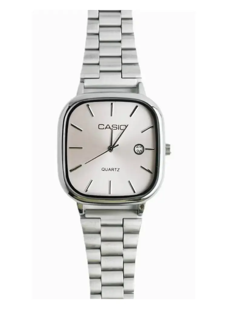 Casio Watch for Unisex Analog Stainless Steel -Silver